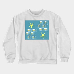 Underwater fish and starfish Crewneck Sweatshirt